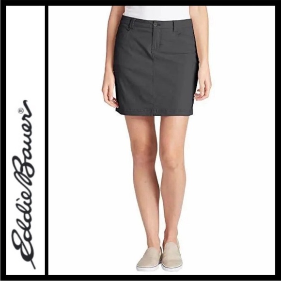 Eddie Bauer Women's Adventurer 2.0 Skort in Charcoal Size 8 - Stretchy and light - Picture 4 of 4